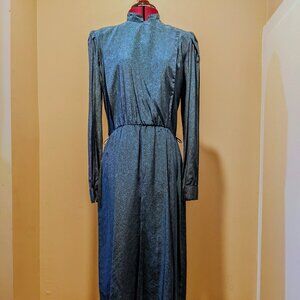 Vintage Blue Veneziani D'clo Dress – Made in Italy – EU 46 (Fits M–L)